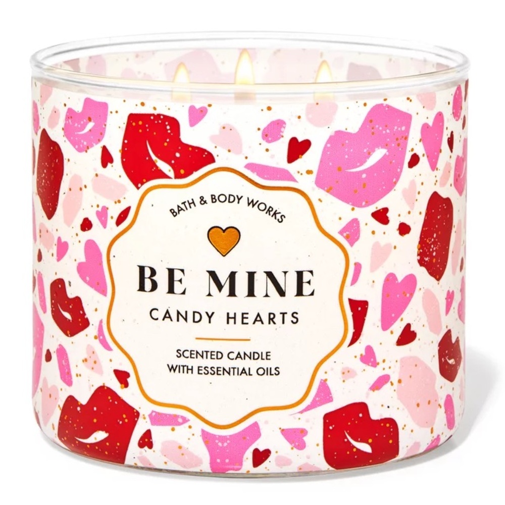 Bath & Body Works Be Mine Candy Hearts 3 Wick Candle